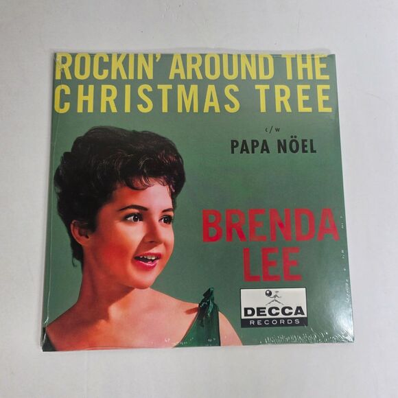 Brenda Lee - Rockin Around The Christmas Tree Translucent Emerald 7 in Vinyl NEW - Picture 2 of 4